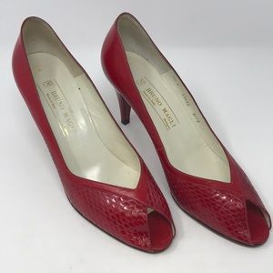 Vintage Red Bruno Magli Pumps Size 9